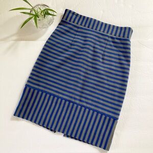 Plenty by Tracy Reese / striped gray knit mini skirt